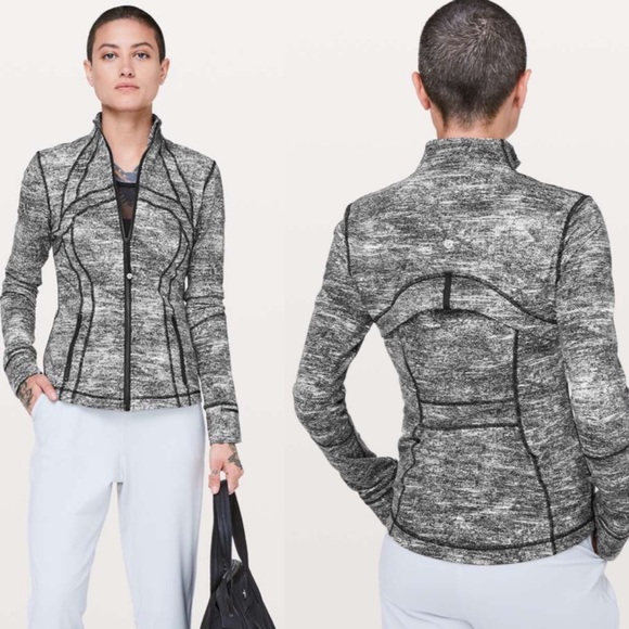 lululemon athletica Sweaters - 43: Lululemon Define Jacket Rush Jacquard Black White!